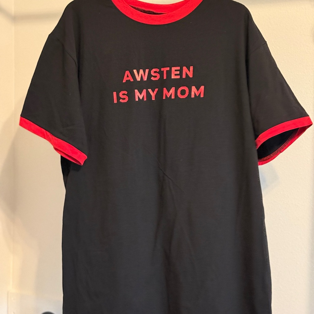 Awston Black and Red Men’s T-Shirt